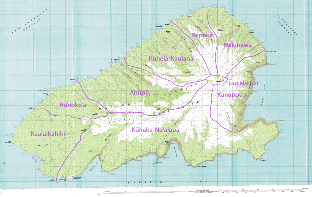 [Administrative divisions on Kahoʻolawe] Image by Maximilian Dörrbecker.