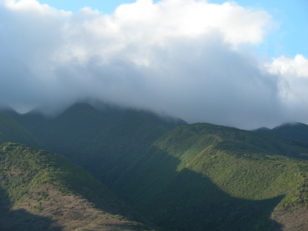 [Clouds over Molokai] Photo by Kristina D. C. Hoeppner.