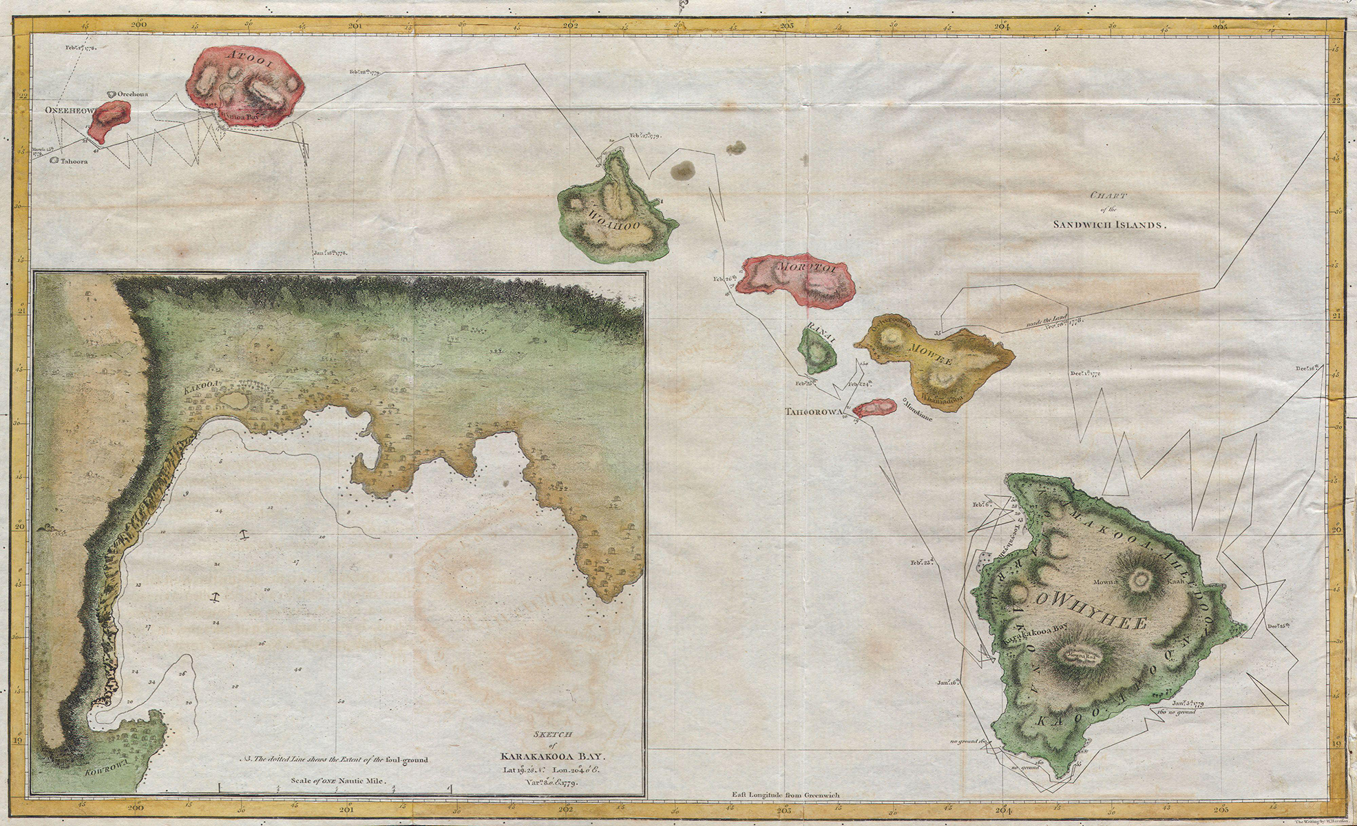 [Chart of the Sandwich Islands] By G. Nicol and T. Cadell.